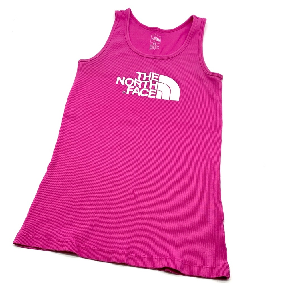 THE NORTH FACE HOT PINK LOGO TANK TOP RACERBACK LADIES SMALL